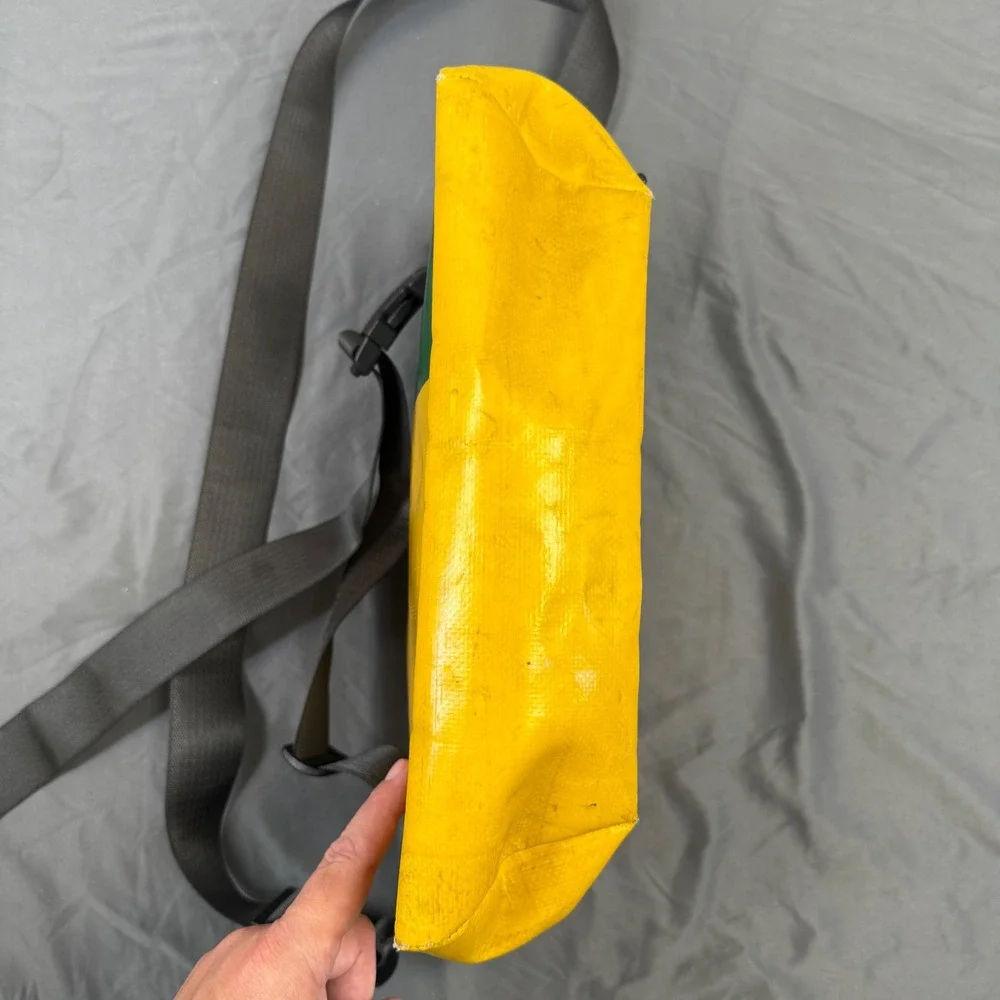 FREITAG F14 DEXTER Messenger Yellow & Green Black Vintage Recycled Tarpaulin